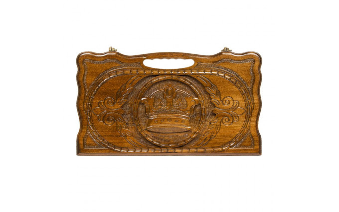 Нарды резные "Корона" с ручкой 40 Haleyan Нарды резные "Корона" с ручкой 40 Haleyan