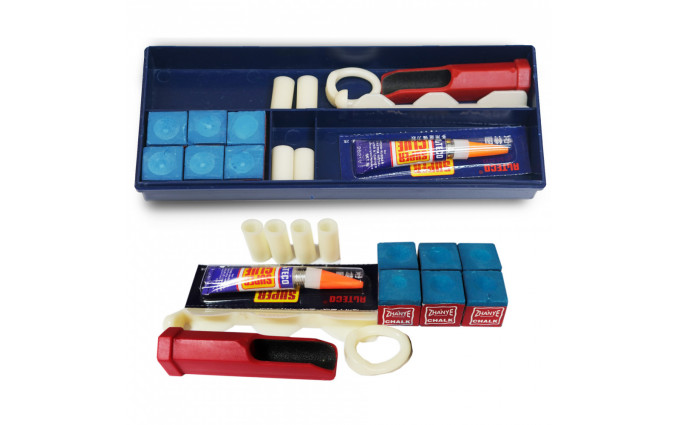 Комплект инструментов для ремонта кия пул Комплект инструментов для ремонта кия пул